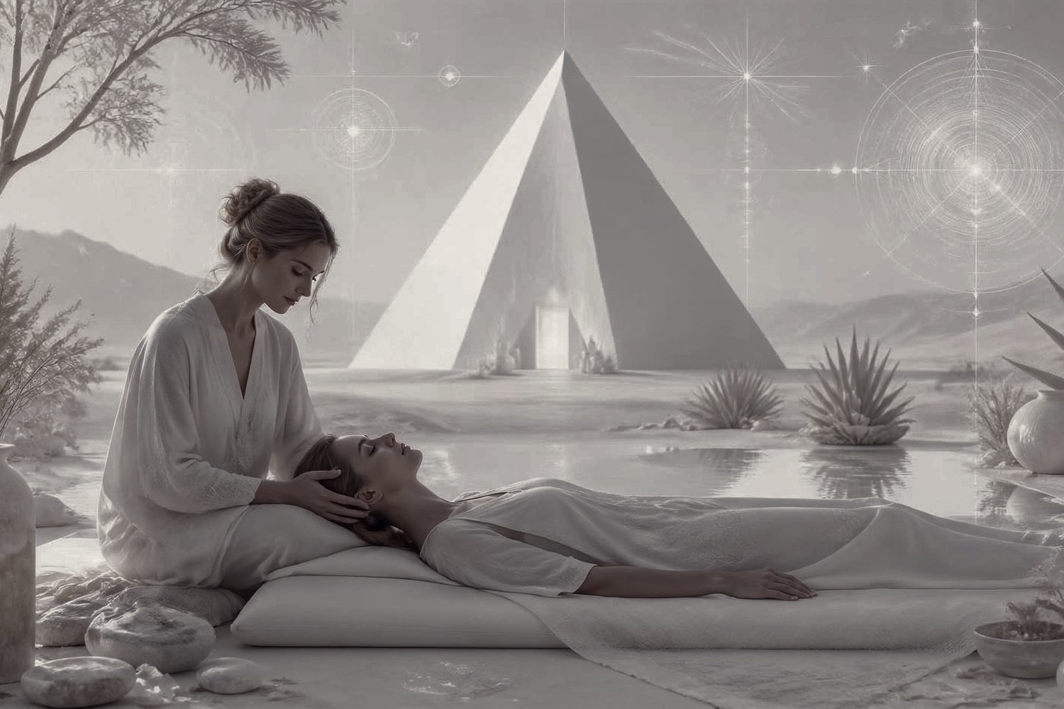 Craniosacrale Behandlung, Hände am Kopf